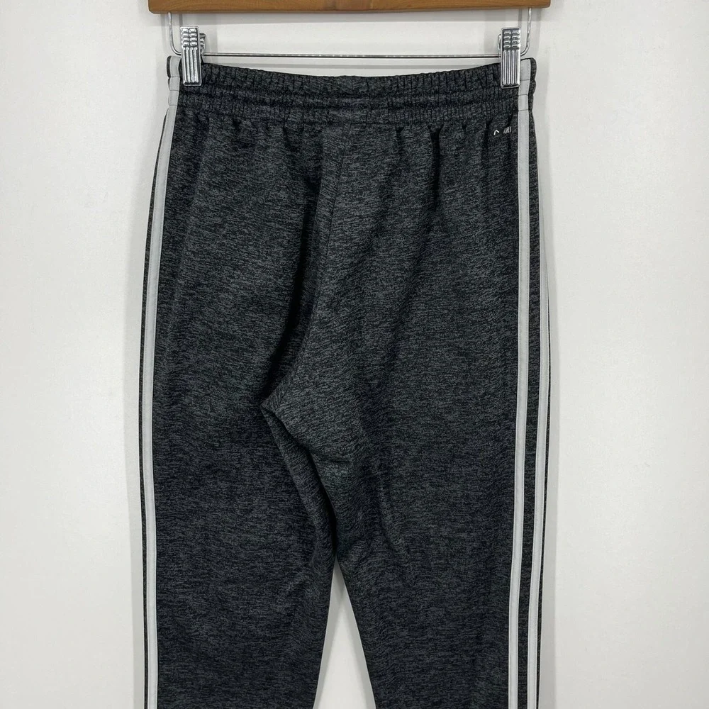 Adidas‎ Sweatpants Men's Size S Gray Striped Fleece Lined Drawstring